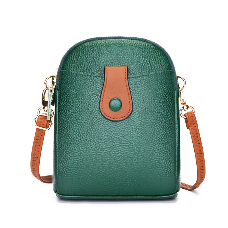 Fashionable Leather Shoulder Bag Trendy Vertical - Molinse