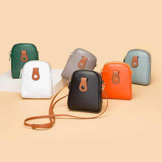 Fashionable Leather Shoulder Bag Trendy Vertical - Molinse