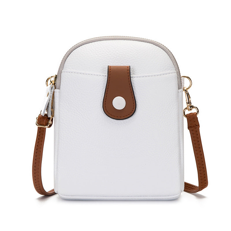 Fashionable Leather Shoulder Bag Trendy Vertical - Molinse