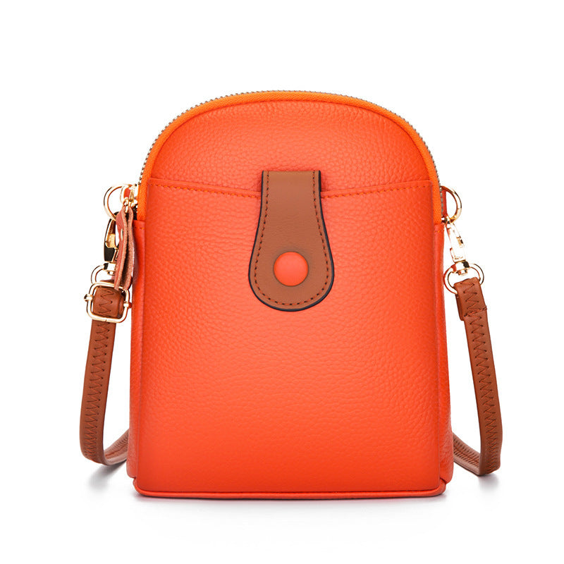 Fashionable Leather Shoulder Bag Trendy Vertical - Molinse