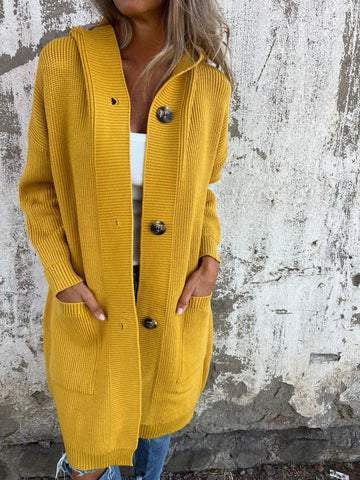 Cardigan long décontracté avec chapeau - Molinse