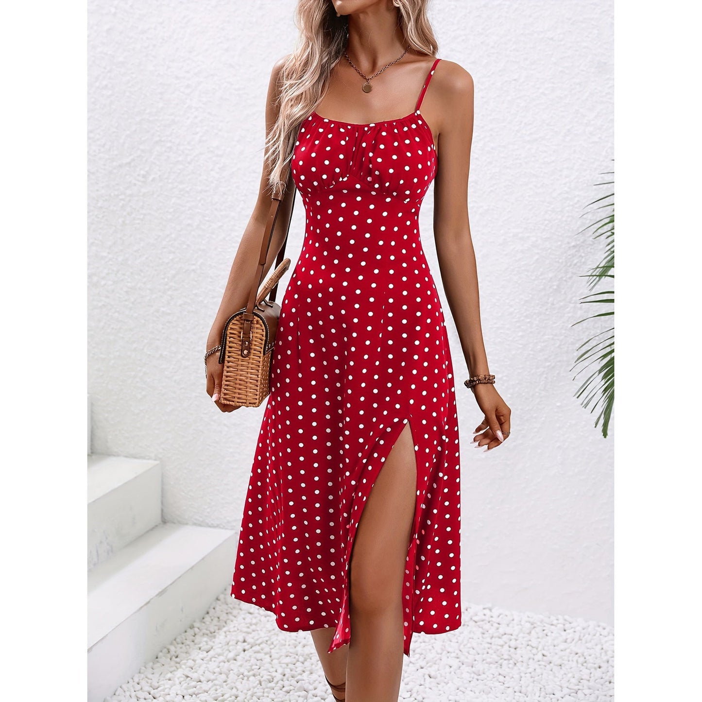 Robe Fluide à Pois – Style Estival Chic