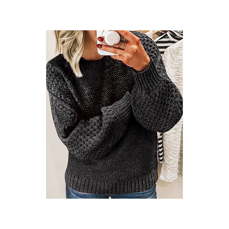 Rose ™ Pull col roulé en tricot épais - Molinse
