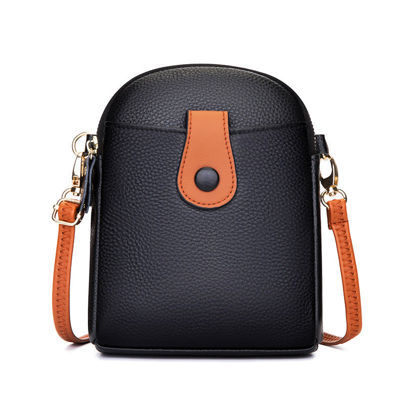 Fashionable Leather Shoulder Bag Trendy Vertical - Molinse