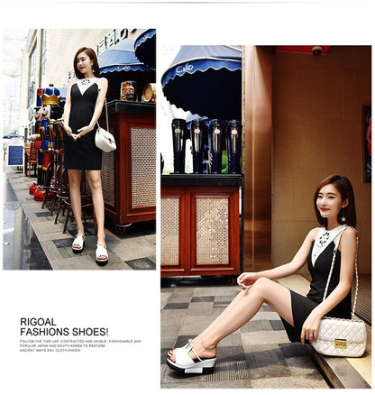 Sandales femme compensées ultra-légères