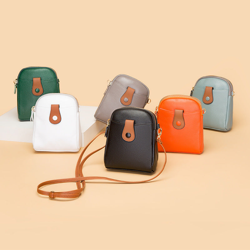 Fashionable Leather Shoulder Bag Trendy Vertical - Molinse