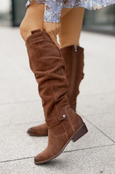 Bottes longues à talons bas - Molinse