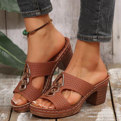 Sandales orthopédiques à talons strass - Molinse