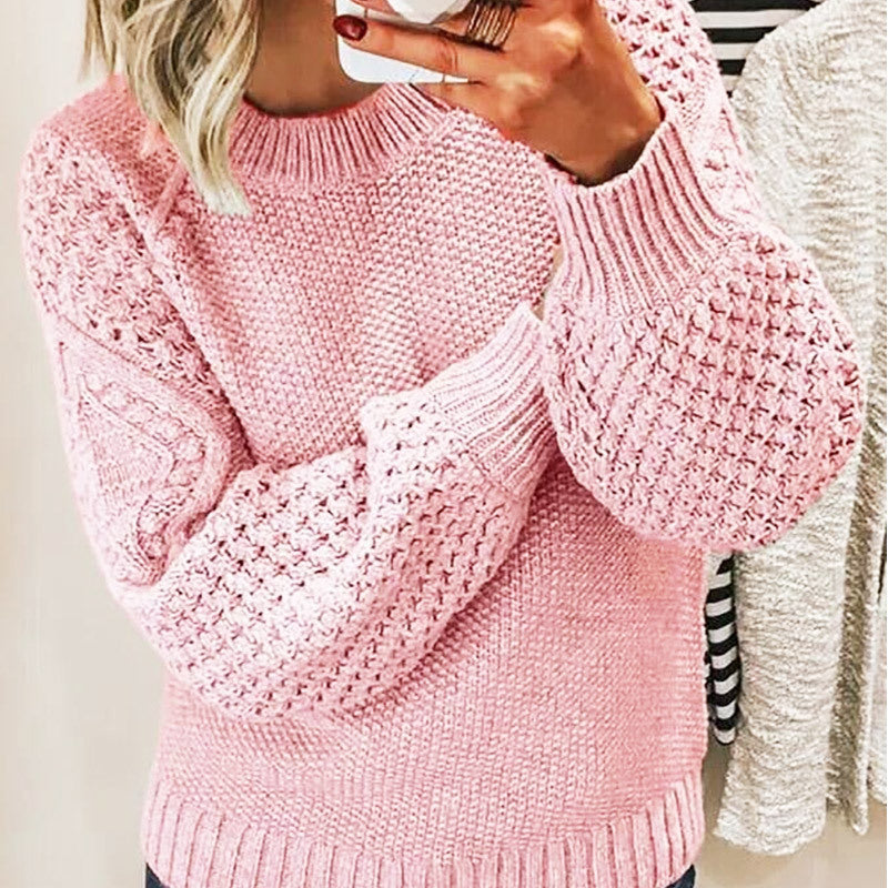 Rose ™ Pull col roulé en tricot épais - Molinse