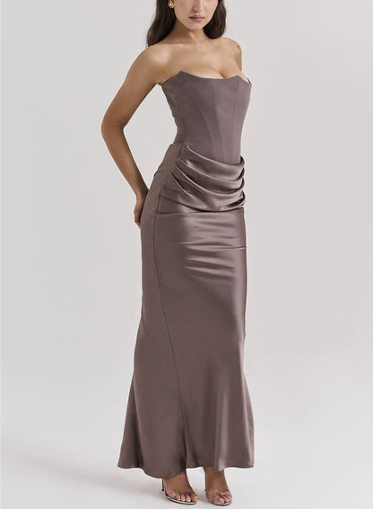 Yara™ | Robe Satin Vintage - Élégance - Molinse