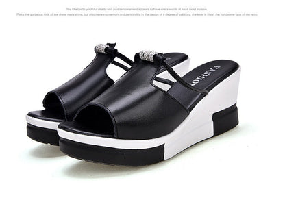 Sandales femme compensées ultra-légères