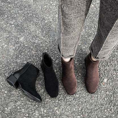 Botte Élégante à Talon Solide - Molinse