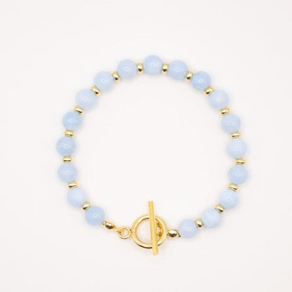 CIRCÉ | Bracelet en Aigue-marine et plaqué Or 18 et 24 carats