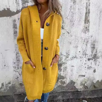 Cardigan long décontracté avec chapeau - Molinse
