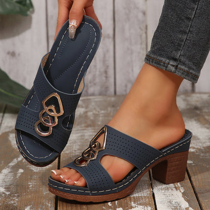 Sandales orthopédiques à talons strass - Molinse