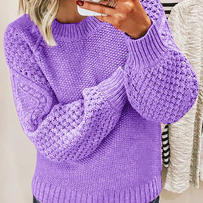 Rose ™ Pull col roulé en tricot épais - Molinse